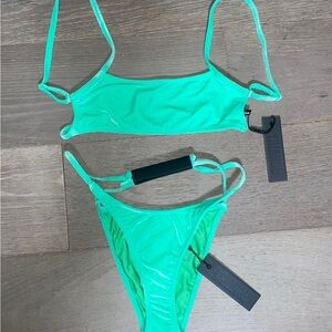 Triangl Swimwear Green Velvet Bikini